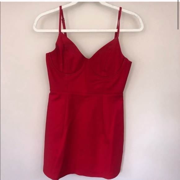 Novella Red Mini Dress - Picture 5 of 7
